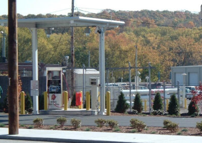 Public Fueling Island fed from CNG station on Utility’s Property
