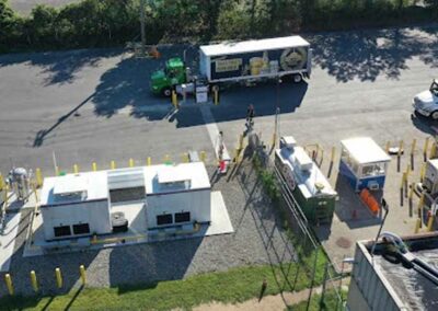 Aerial View of New CNG Station, Fueling Island & Original Smaller CNG Station